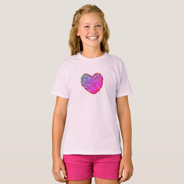 Camiseta para jóvenes de Valentine Heart (Anverso completo)