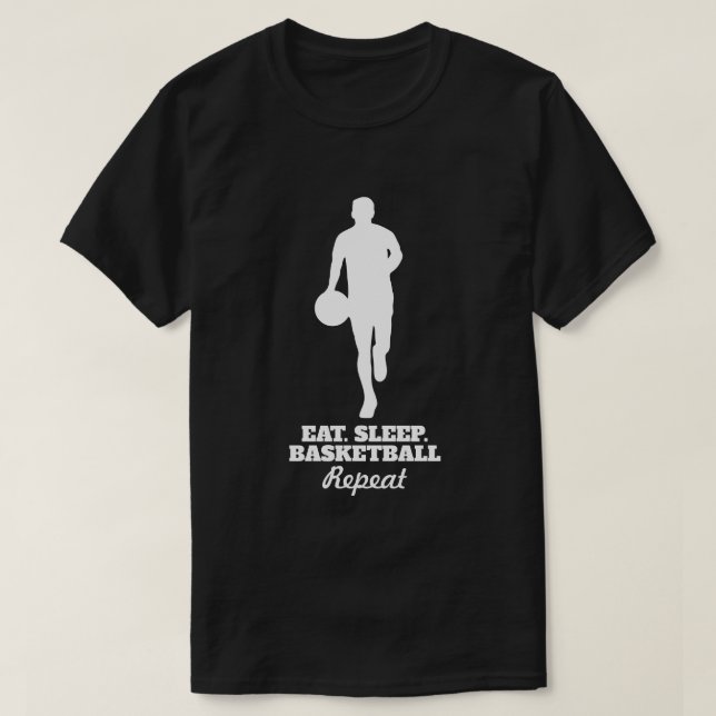 Camiseta para jugadores de baloncesto come duerme  (Diseño del anverso)