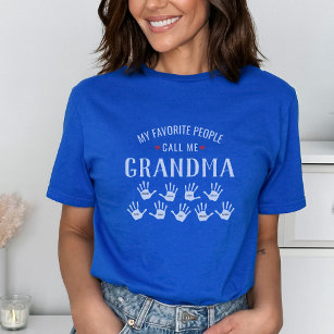 Camiseta Para la abuela con nombres de nietos personalizado