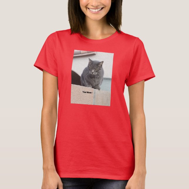 Camiseta para la decisión del gato. (Anverso)