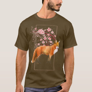 Camiseta Para la flor de cerezo japonesa Sakura Kitsune H