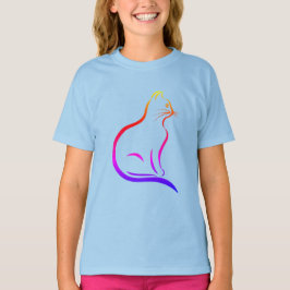 Camiseta para la impresión de gatos para niños