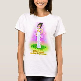 Camiseta para la maternidad de la diosa (pelo negr