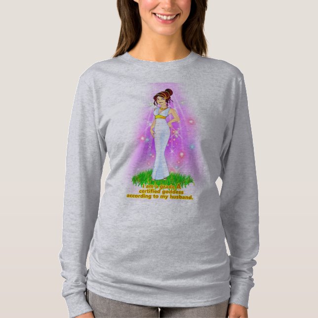 Camiseta para la maternidad de la diosa (pelo pard (Anverso)