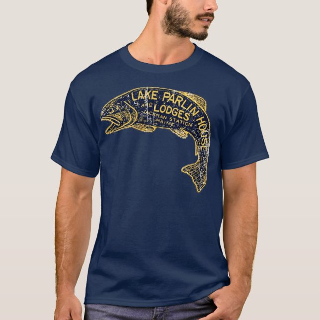 Camiseta para la pesca del Maine - Jackman Lodge (Anverso)