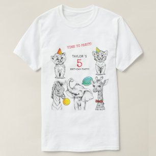 Camiseta para la quinta fiesta de cumpleaños.
