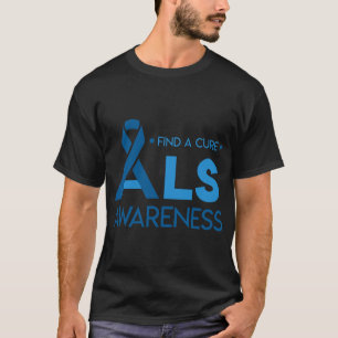 Camiseta para la sensibilización sobre ALS en la cinta azul