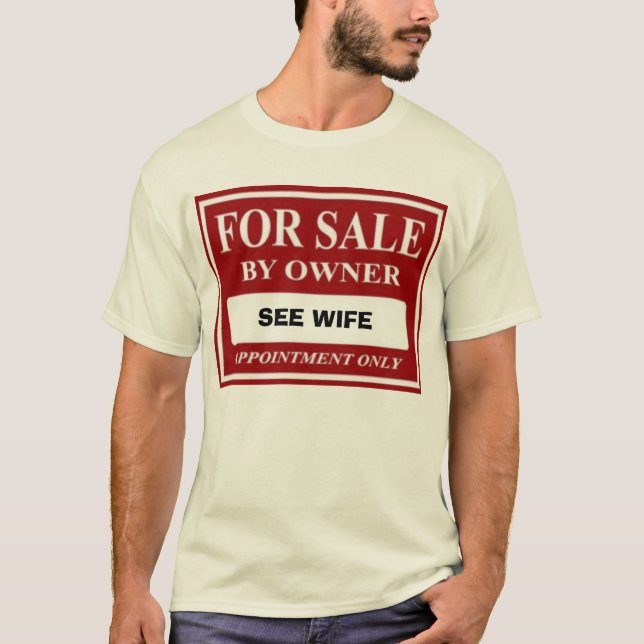 Camiseta Para la venta del dueño - VEA A LA ESPOSA (Anverso)