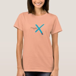 Camiseta Para las mujeres - corazón frágil del vintage X