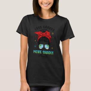 Camiseta Para Life Messy Bun Menos Grades Más Shades Beach