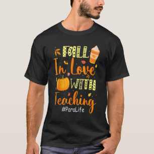 Camiseta Para Life Se Enamoró De Enseñar Vibes De Otoño