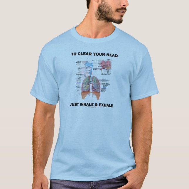 Camiseta Para limpiar tu cabeza sólo respira inhalación y e (Anverso)
