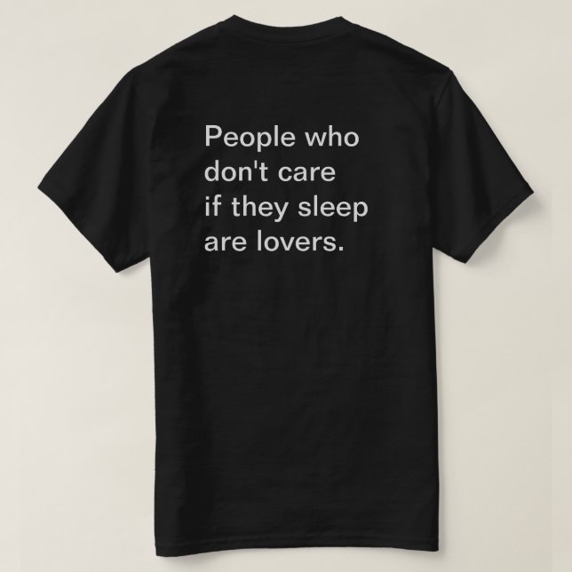Camiseta para los amantes (Reverso del diseño)