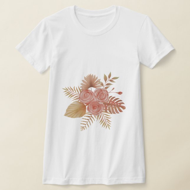 camiseta para los amantes de las flores boho (Distribución)