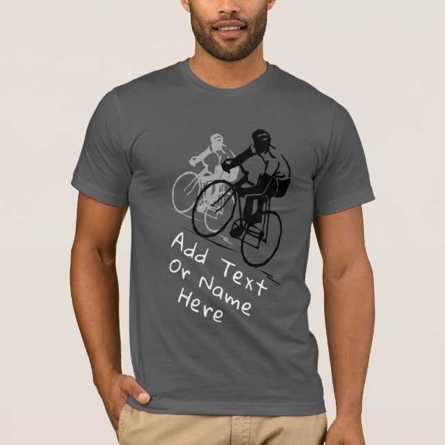 Camiseta Para Los Amantes Del Ciclismo. Personalizar camise (Anverso)