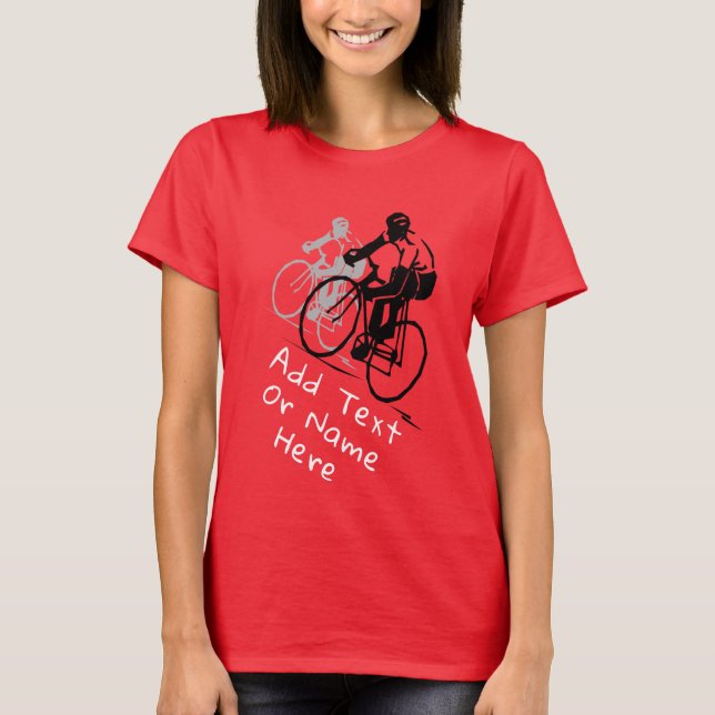 Camiseta Para Los Amantes Del Ciclismo. Personalizar camise (Anverso)