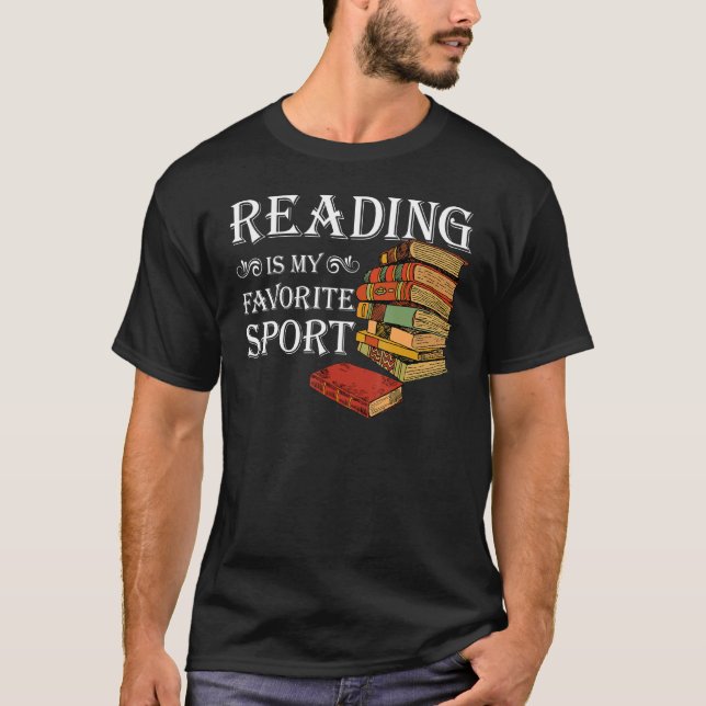 Camiseta Para los amantes del libro leer es mi deporte favo (Anverso)