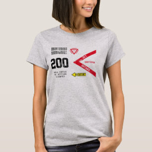 Camiseta para los fans de la aviación con marcas d