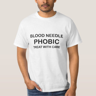 Camiseta para los fóbicos de la aguja de la sangre