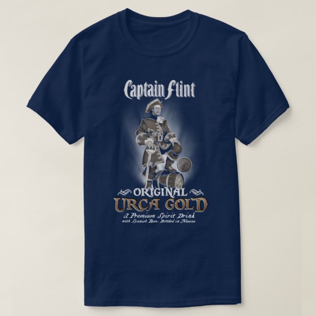 Camiseta Para los hombres Capitán Flint Rum Halloween (Diseño del anverso)