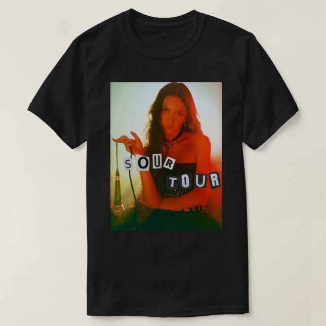 Camiseta Para los hombres la gira agria de las mujeres Oliv (Diseño del anverso)