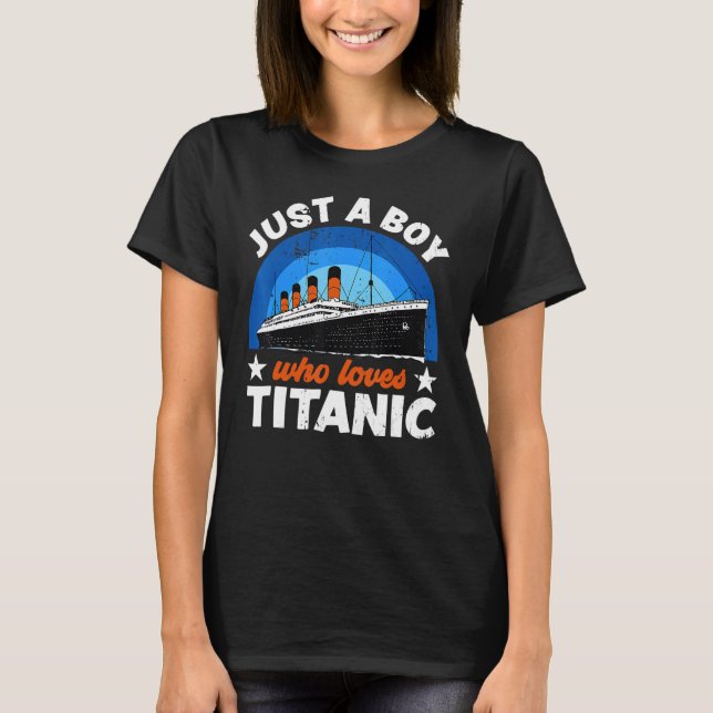 Camiseta Para Los Niños Que Aman A Rms Titanic (Anverso)
