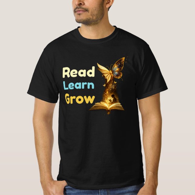 Camiseta para maestros de lectura Leer Aprender Cr (Anverso)