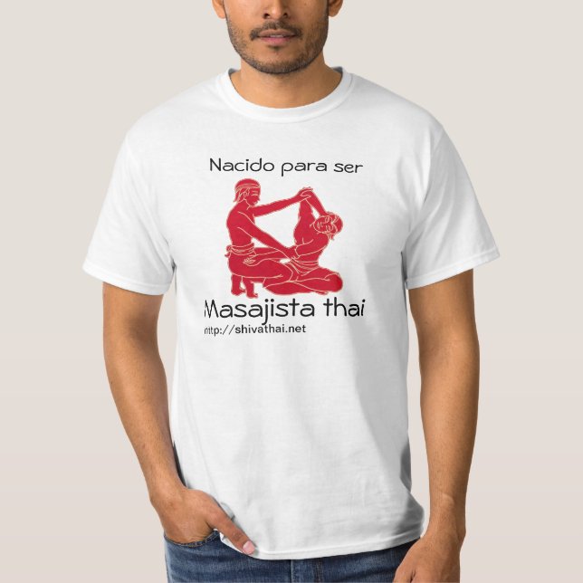 Camiseta para masajistas thai (hombre) (Anverso)