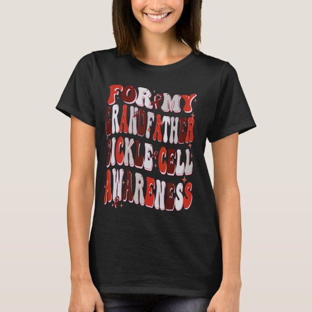 Camiseta Para mi abuelo Sickle Cell Awareness World (Anverso)