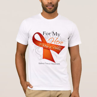 Camiseta Para mi héroe llevo a un cáncer del riñón de la