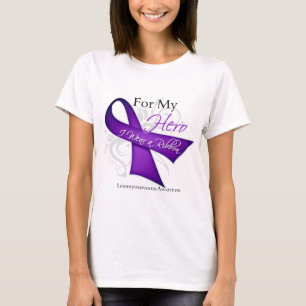 Camiseta Para mi héroe llevo una cinta Leiomyosarcoma