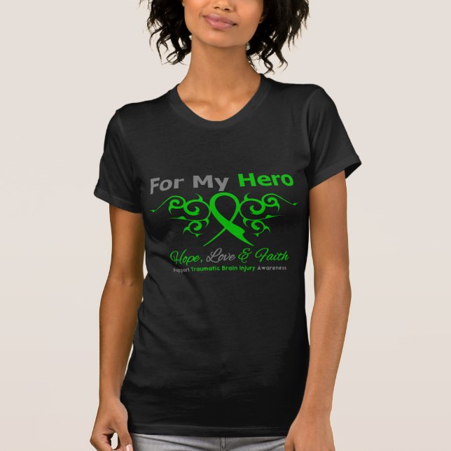 Camiseta Para mi lesión cerebral traumática de la cinta (Anverso)