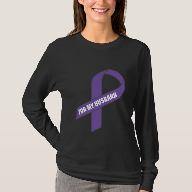 Camiseta Para mi marido (cinta púrpura) (Anverso)
