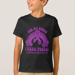 Camiseta Para Mi Tío Uso Epilepsia Púrpura Lluvia De Concie