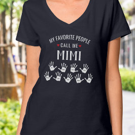 Camiseta Para Mimi con nombres de nietos personalizados