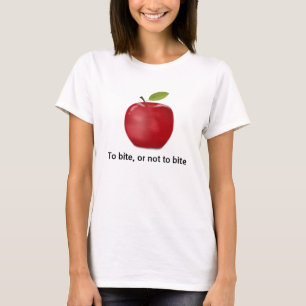 Camiseta Para morder o no morder, cita de Apple
