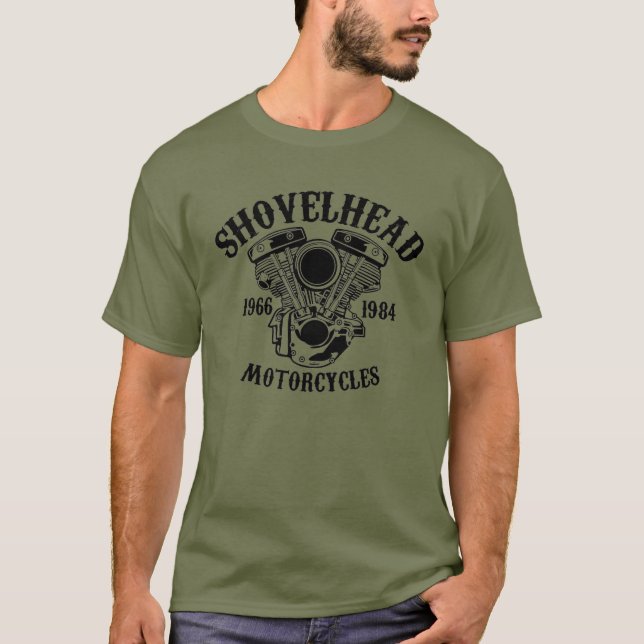 Camiseta para motociclistas Shovelhead 1966 - 1984 (Anverso)
