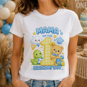 Camiseta para mujer Blue Mama of the Birthday Boy 