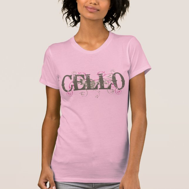 Camiseta para mujer bonita del violoncelo (Anverso)