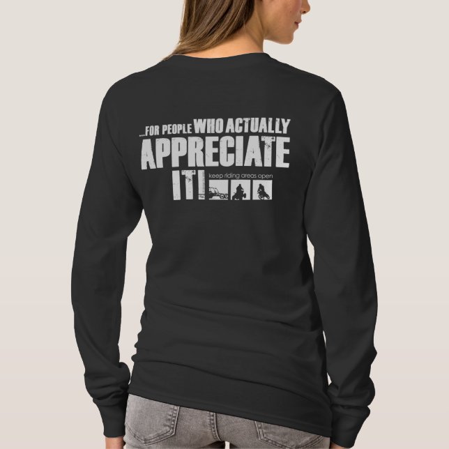 Camiseta Para mujer campo a través - frente y parte (Reverso)