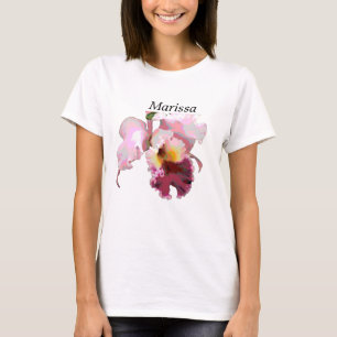 Camiseta para mujer con orquídea rosa