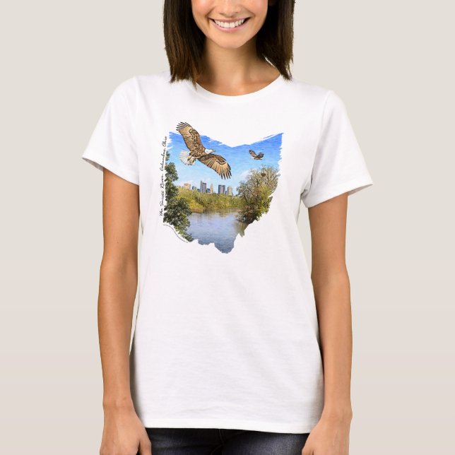 Camiseta para mujer de Columbus Ohio del río de (Anverso)