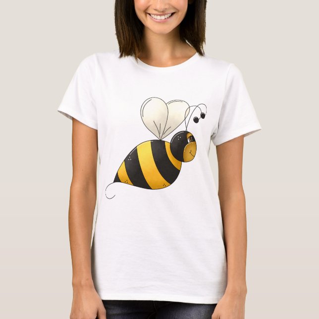 Camiseta para mujer de la abeja regordeta (Anverso)