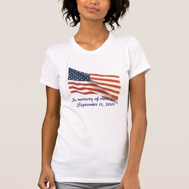 camiseta para mujer de la bandera americana (Anverso)