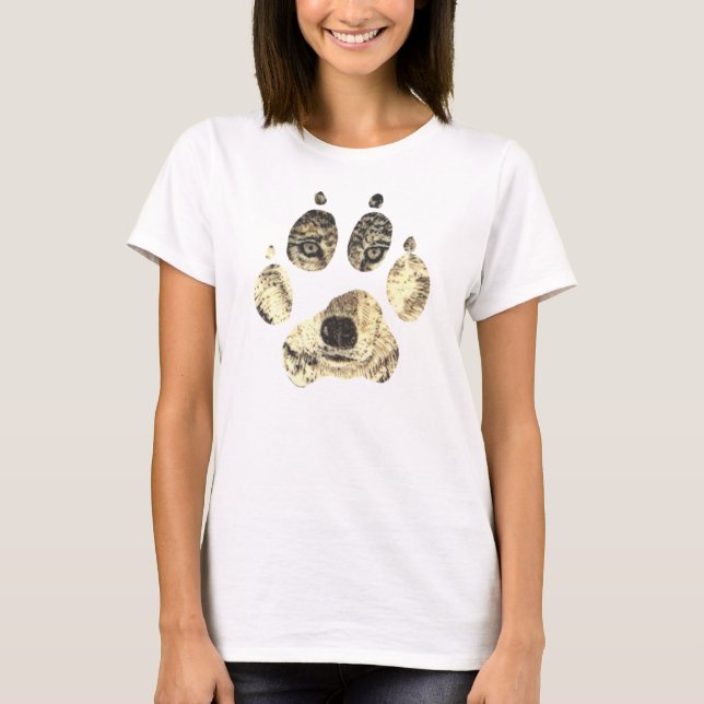 Camiseta para mujer de la cara del lobo (Anverso)