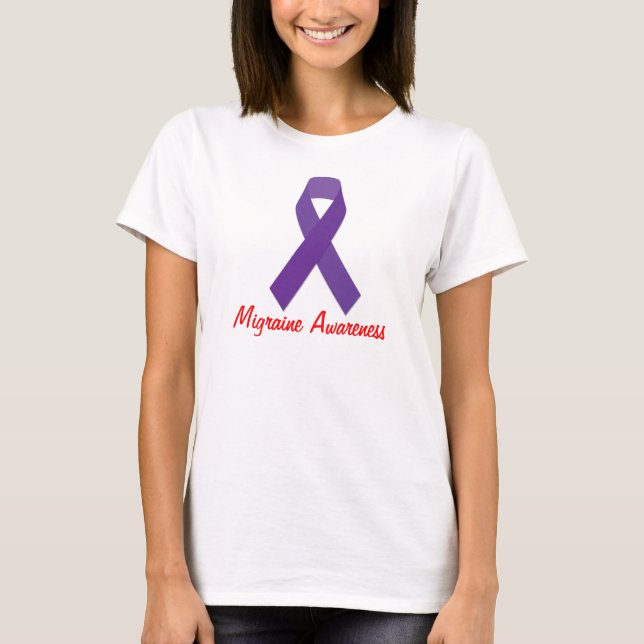Camiseta para mujer de la conciencia de la jaqueca (Anverso)