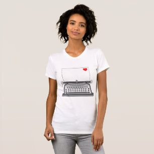 Camiseta para mujer de la máquina de escribir del