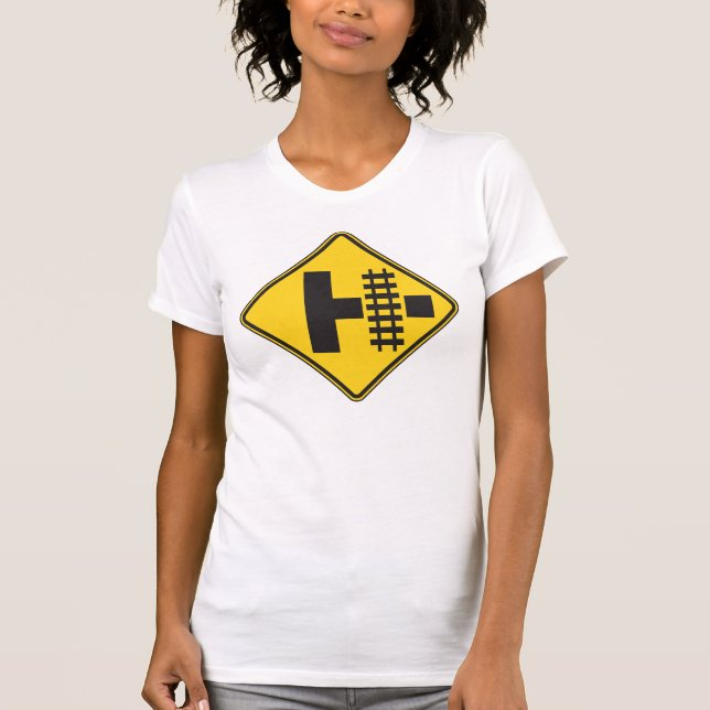 Camiseta para mujer de la señal de tráfico del (Anverso)