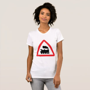 Camiseta para mujer de la señal de tráfico del