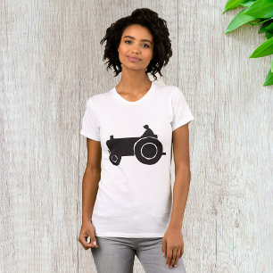 Camiseta para mujer de la silueta del tractor